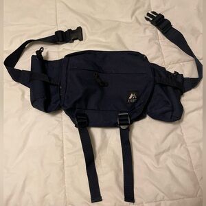 Everest Dual Water Bottle Hiking Fanny Pack Navy Blue